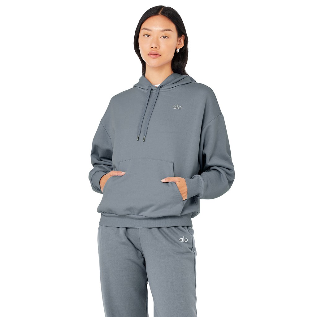 Sudadera Con Capucha Alo Yoga Accolade Mujer Azules | KZOI32914