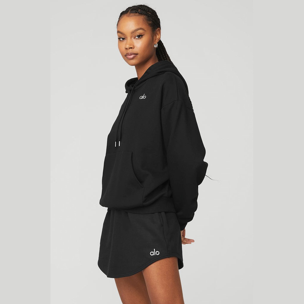 Sudadera Con Capucha Alo Yoga Accolade Mujer Negros | MVWE07653