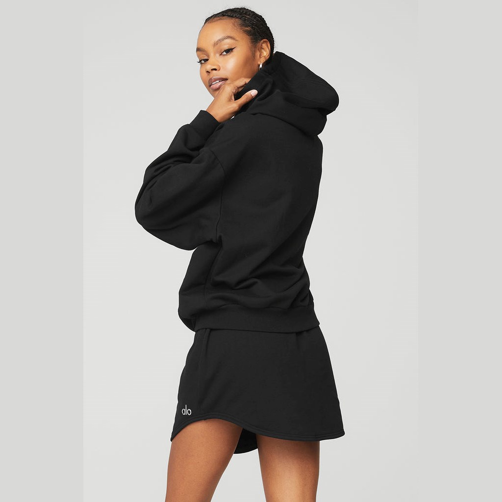 Sudadera Con Capucha Alo Yoga Accolade Mujer Negros | MVWE07653