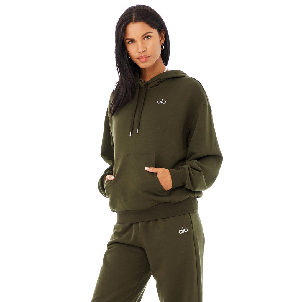 Sudadera Con Capucha Alo Yoga Accolade Mujer Verdes | TGCI09674