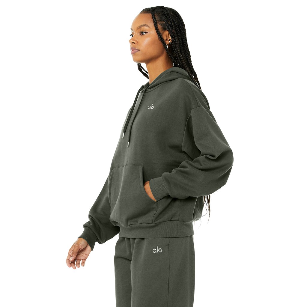 Sudadera Con Capucha Alo Yoga Accolade Mujer Verdes | TYJH95601