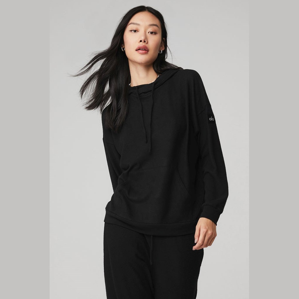 Sudadera Con Capucha Alo Yoga Alolux Cozy Mujer Negros | XLIZ61438