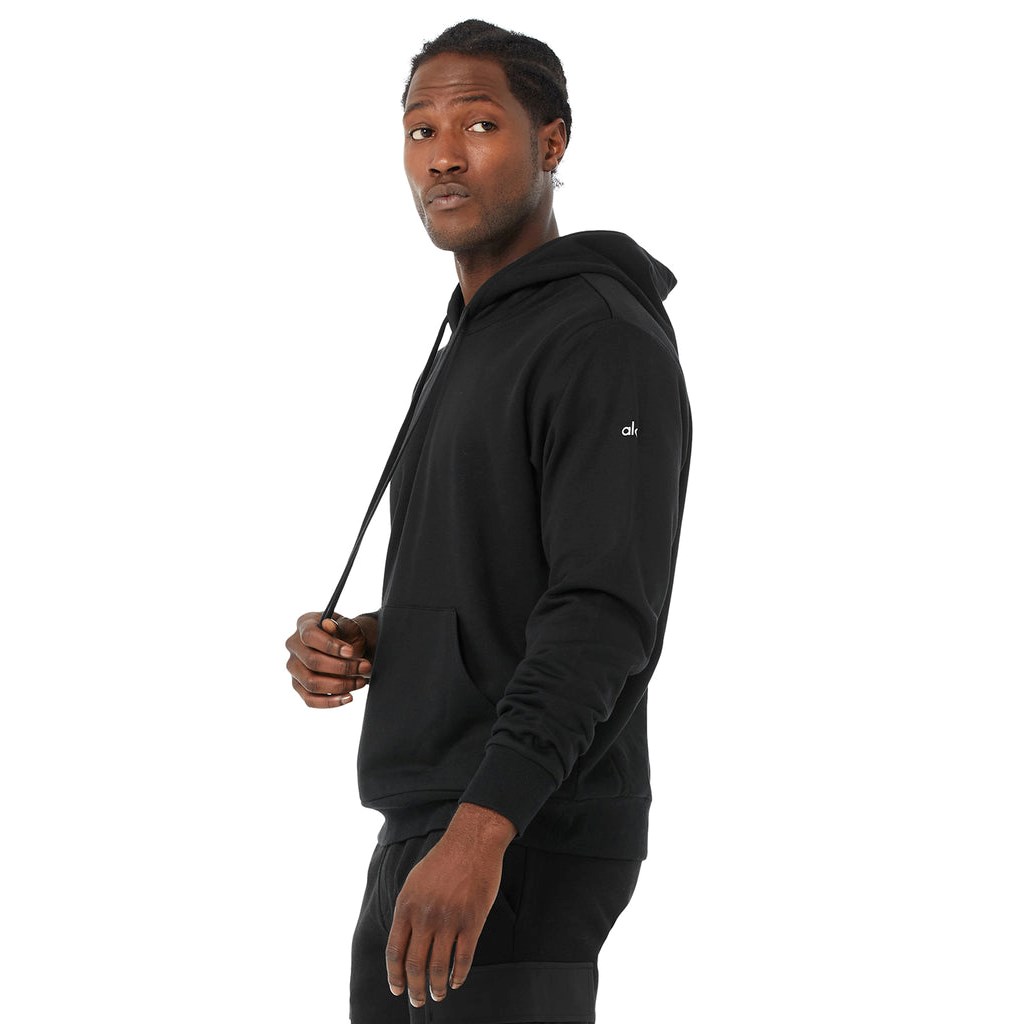 Sudadera Con Capucha Alo Yoga Caliber Hombre Negros | NQDS70261