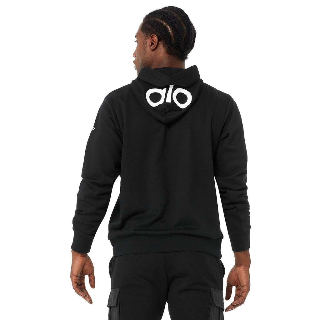 Sudadera Con Capucha Alo Yoga Caliber Hombre Negros | NQDS70261