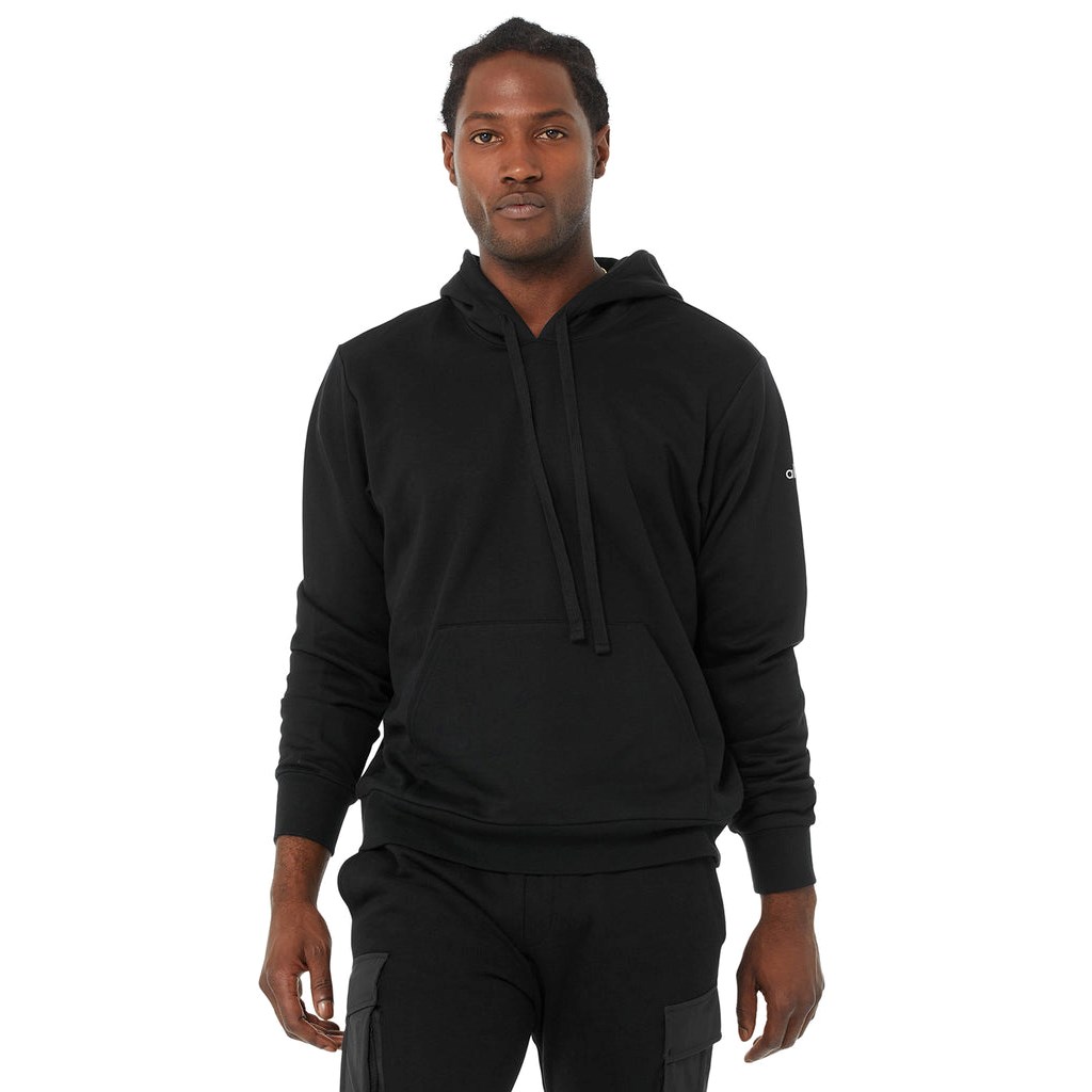 Sudadera Con Capucha Alo Yoga Caliber Hombre Negros | NQDS70261