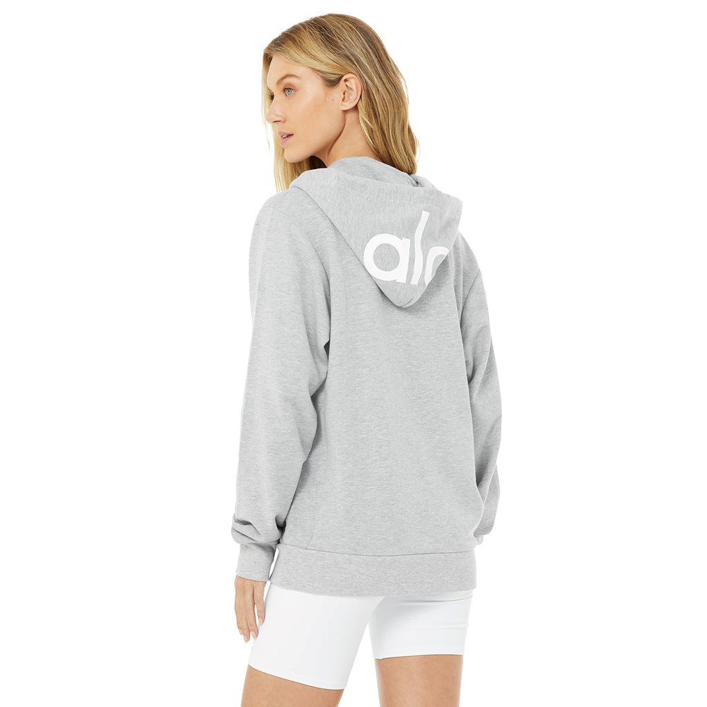 Sudadera Con Capucha Alo Yoga Caliber Zip Mujer Grises | ABOQ69024