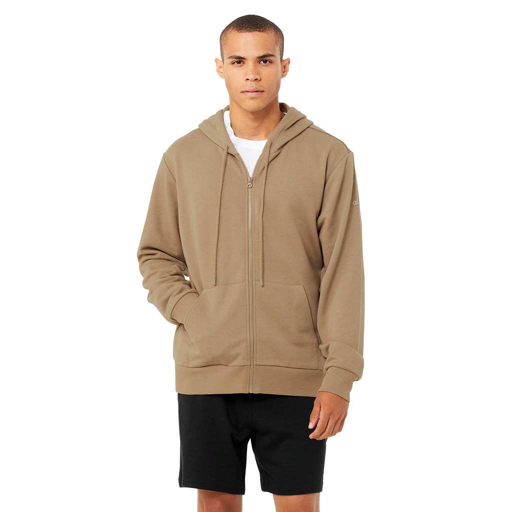 Sudadera Con Capucha Alo Yoga Caliber Zip Hombre Beige | YCBM48207