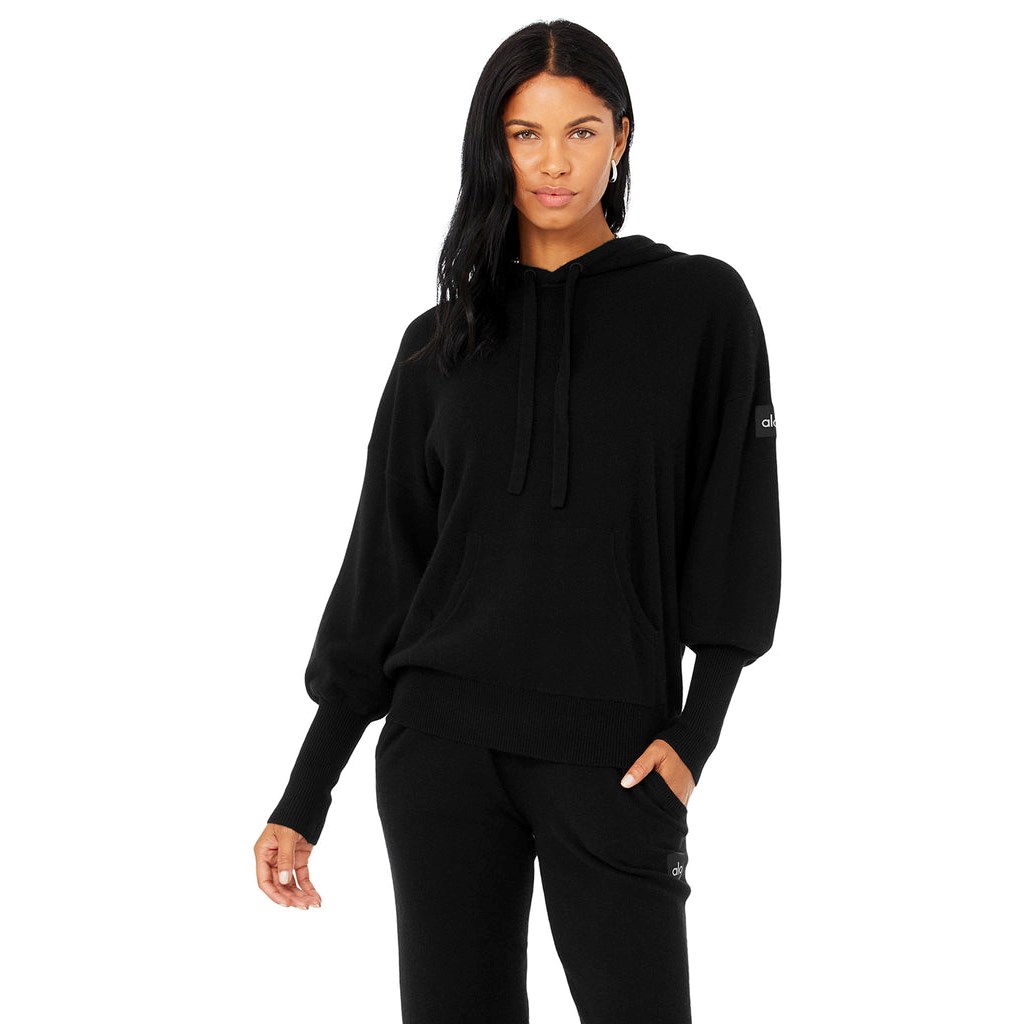 Sudadera Con Capucha Alo Yoga Cashmere Jet Set Mujer Negros | JIAC23051