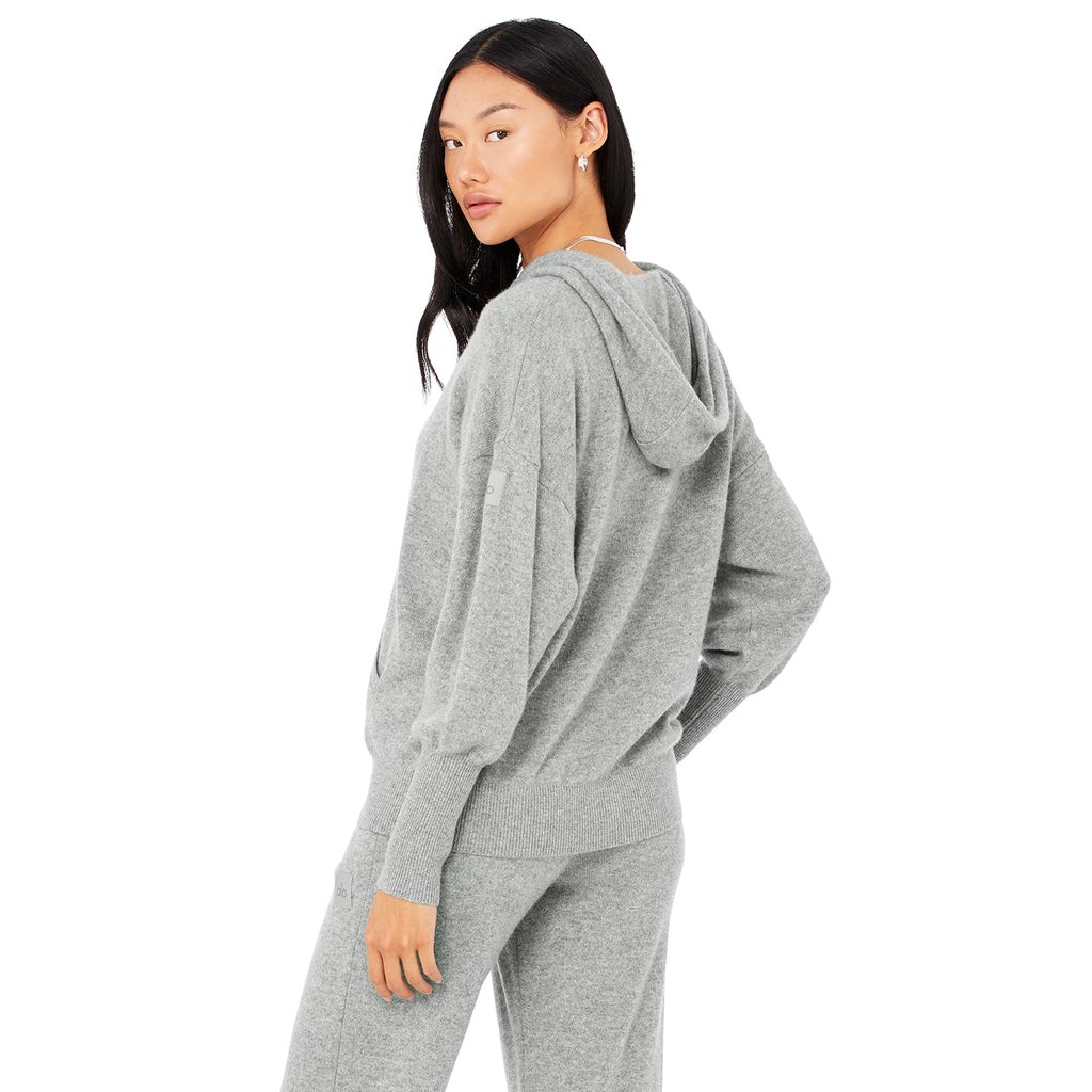 Sudadera Con Capucha Alo Yoga Cashmere Jet Set Mujer Grises | MDZK83015
