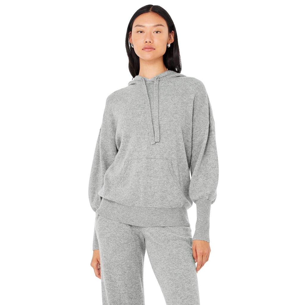 Sudadera Con Capucha Alo Yoga Cashmere Jet Set Mujer Grises | MDZK83015