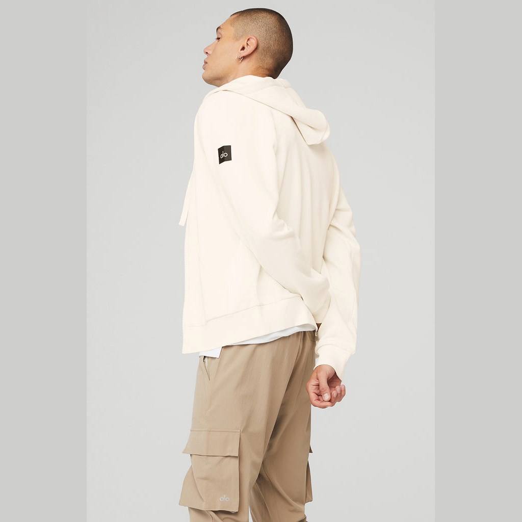 Sudadera Con Capucha Alo Yoga Everyday Full Zip Hombre Blancos | CEZU82437