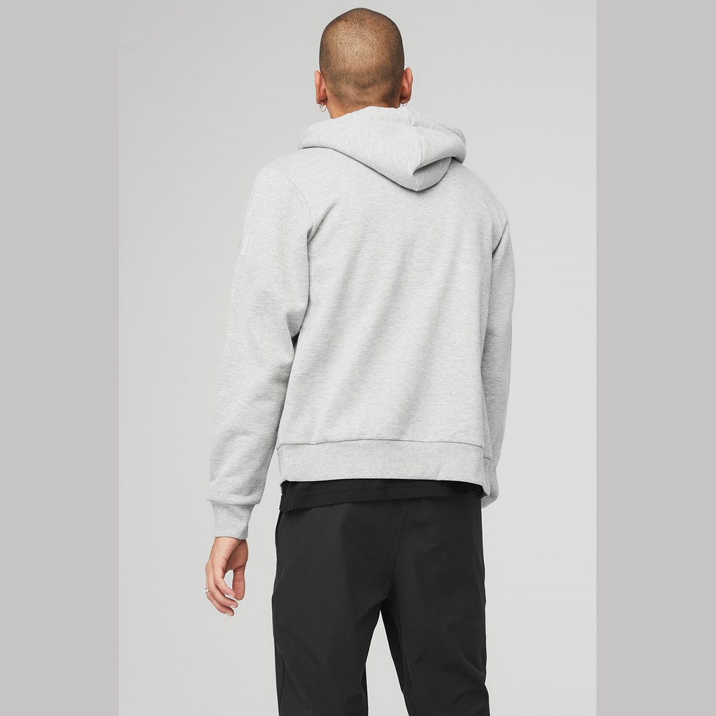 Sudadera Con Capucha Alo Yoga Everyday Full Zip Hombre Grises | CWHX24875
