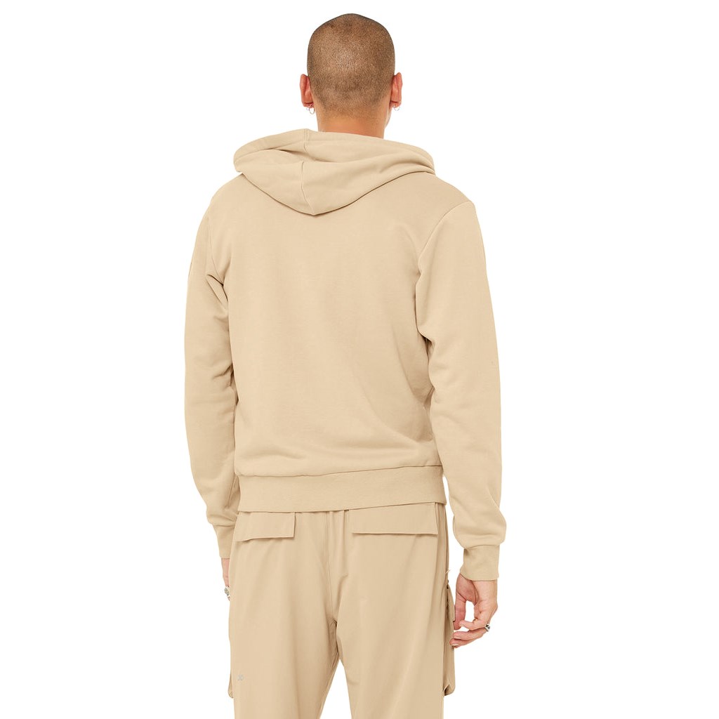 Sudadera Con Capucha Alo Yoga Everyday Full Zip Hombre Beige | DLCO20846