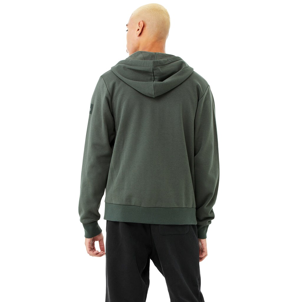 Sudadera Con Capucha Alo Yoga Everyday Full Zip Hombre Verdes | JVHQ51298