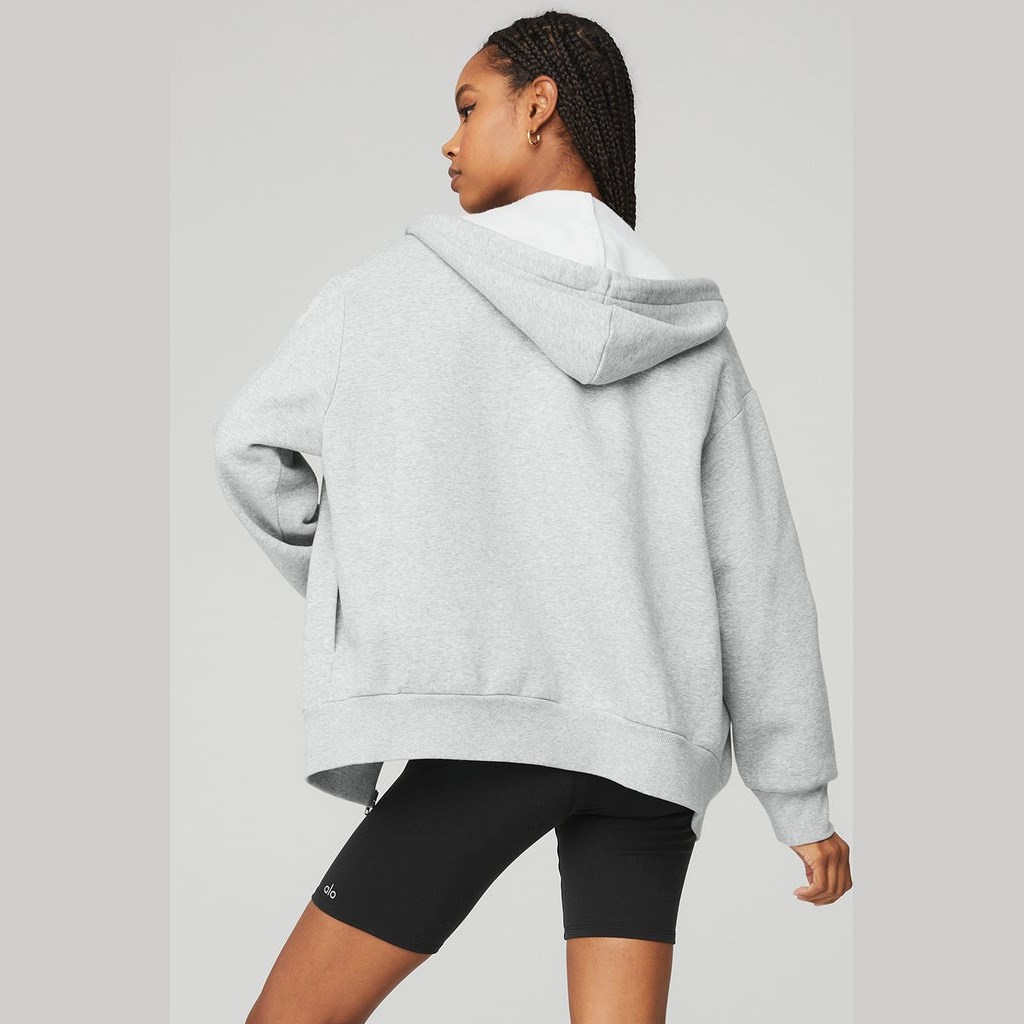Sudadera Con Capucha Alo Yoga Everyday Full Zip Mujer Grises | RQDX87309