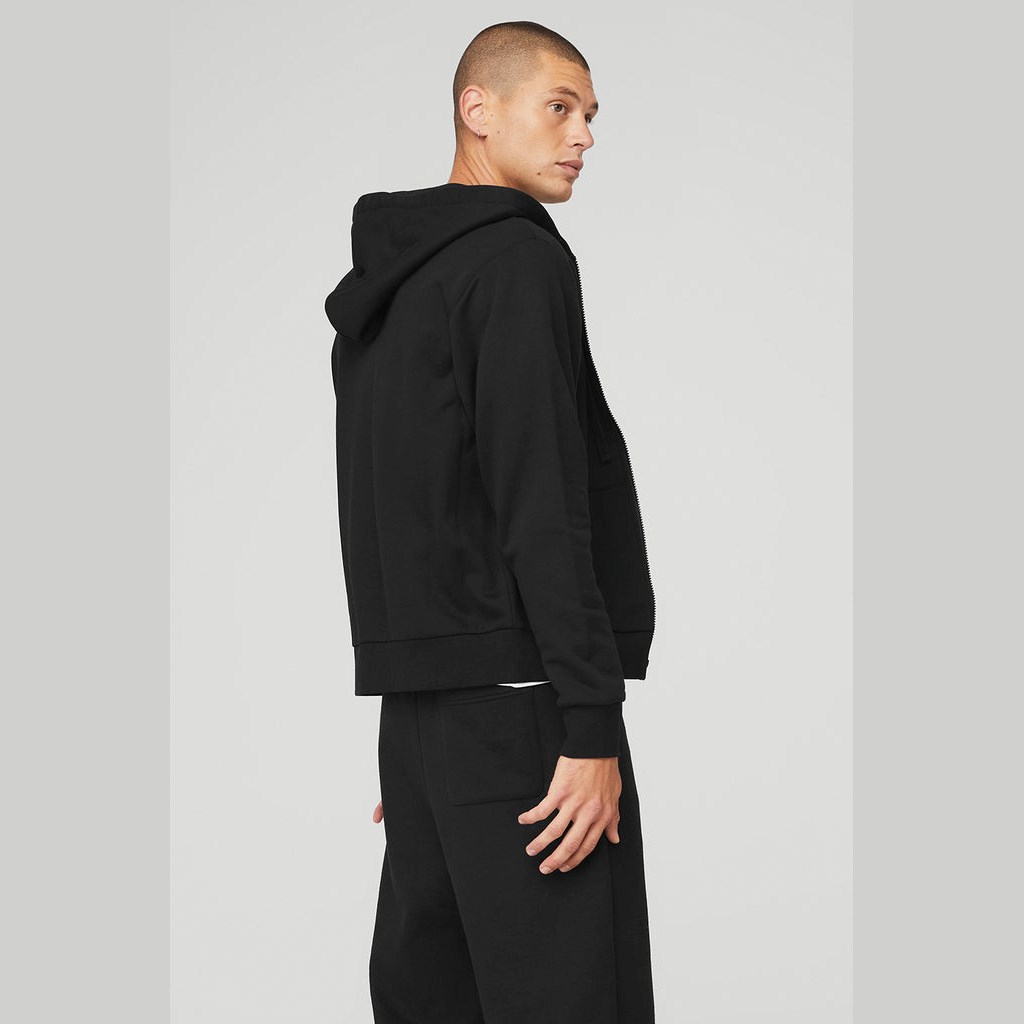 Sudadera Con Capucha Alo Yoga Everyday Full Zip Hombre Negros | VAWB69824