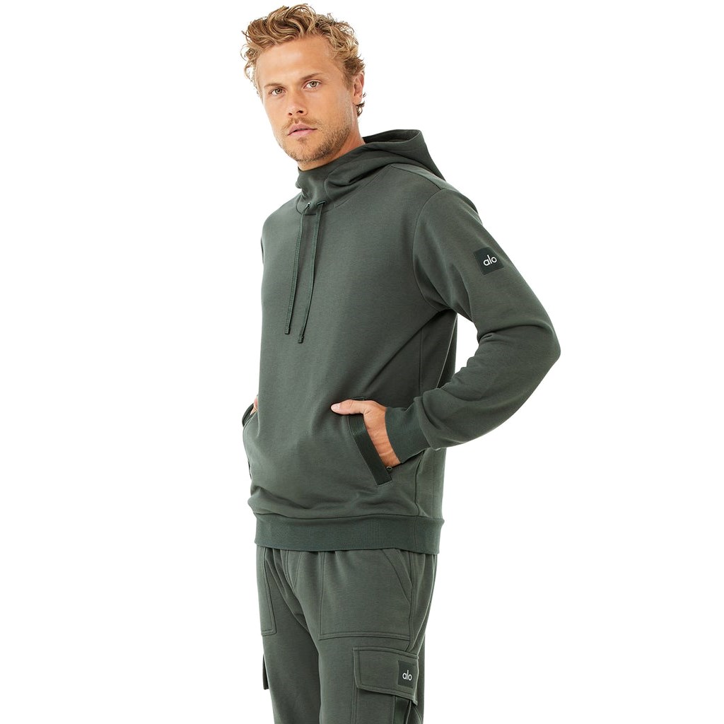 Sudadera Con Capucha Alo Yoga Highline Hombre Verdes | OFNP42750