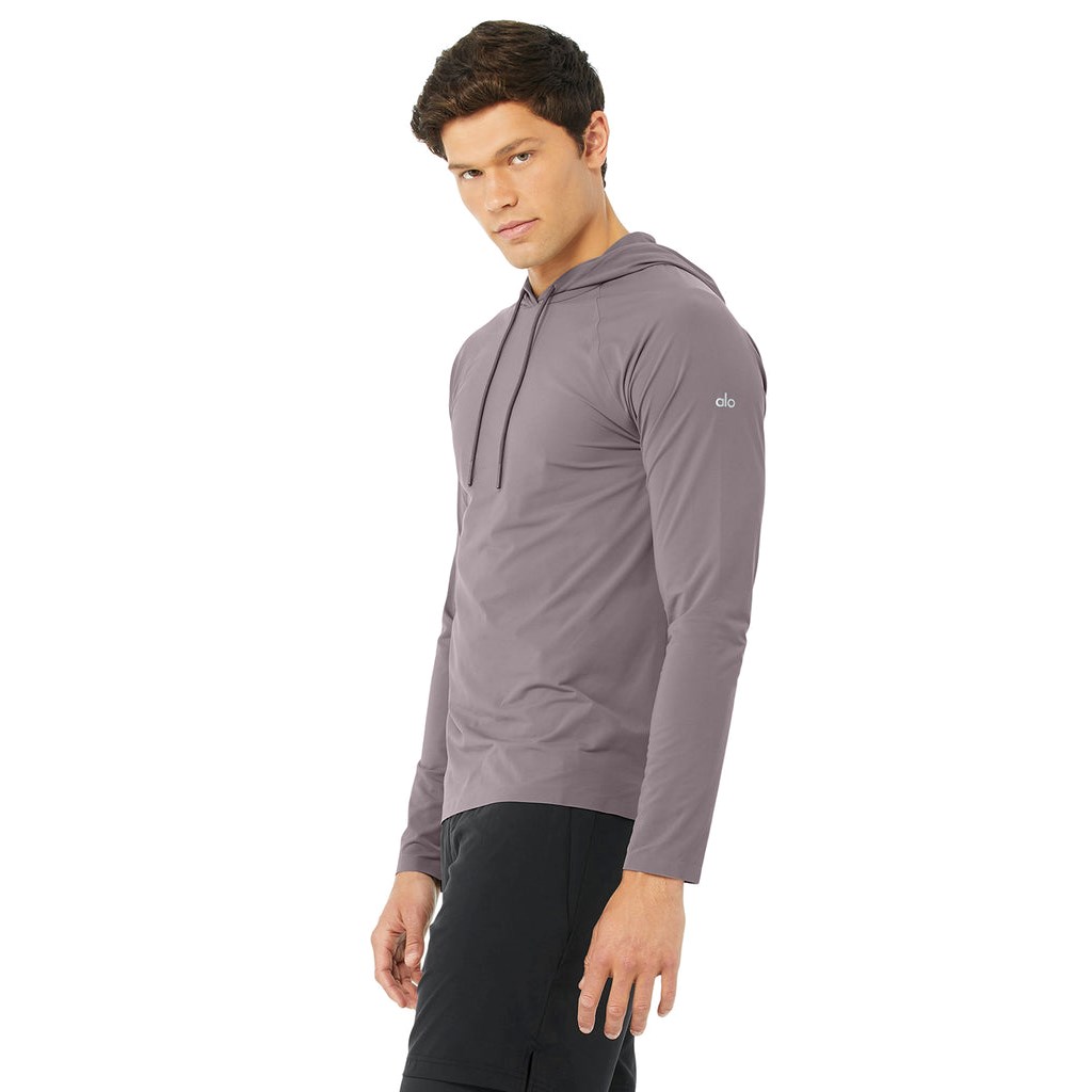 Sudadera Con Capucha Alo Yoga Idol Encapuchado Runner Hombre Morados | DNFP83724