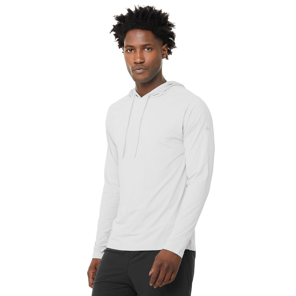Sudadera Con Capucha Alo Yoga Idol Encapuchado Runner Hombre Grises | YODA67192