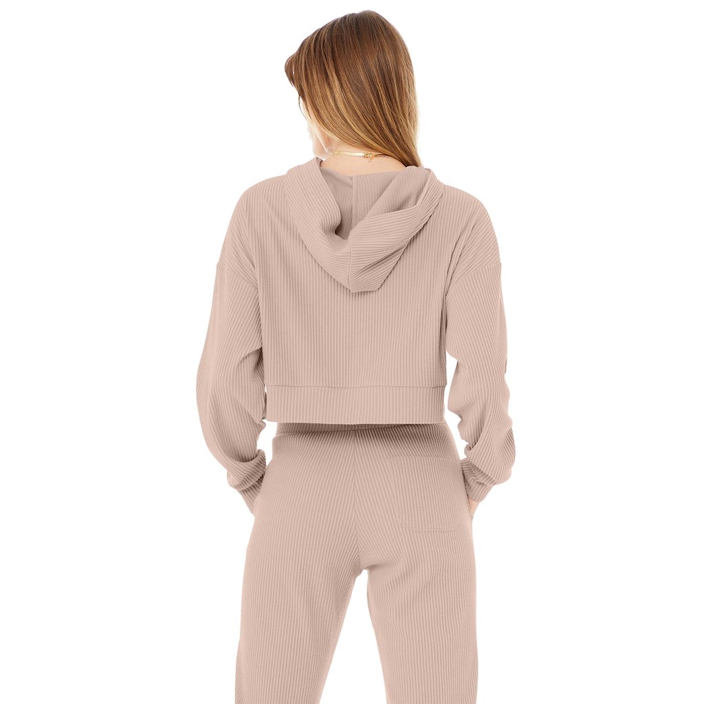 Sudadera Con Capucha Alo Yoga Muse Mujer Rosas | DFZM53602