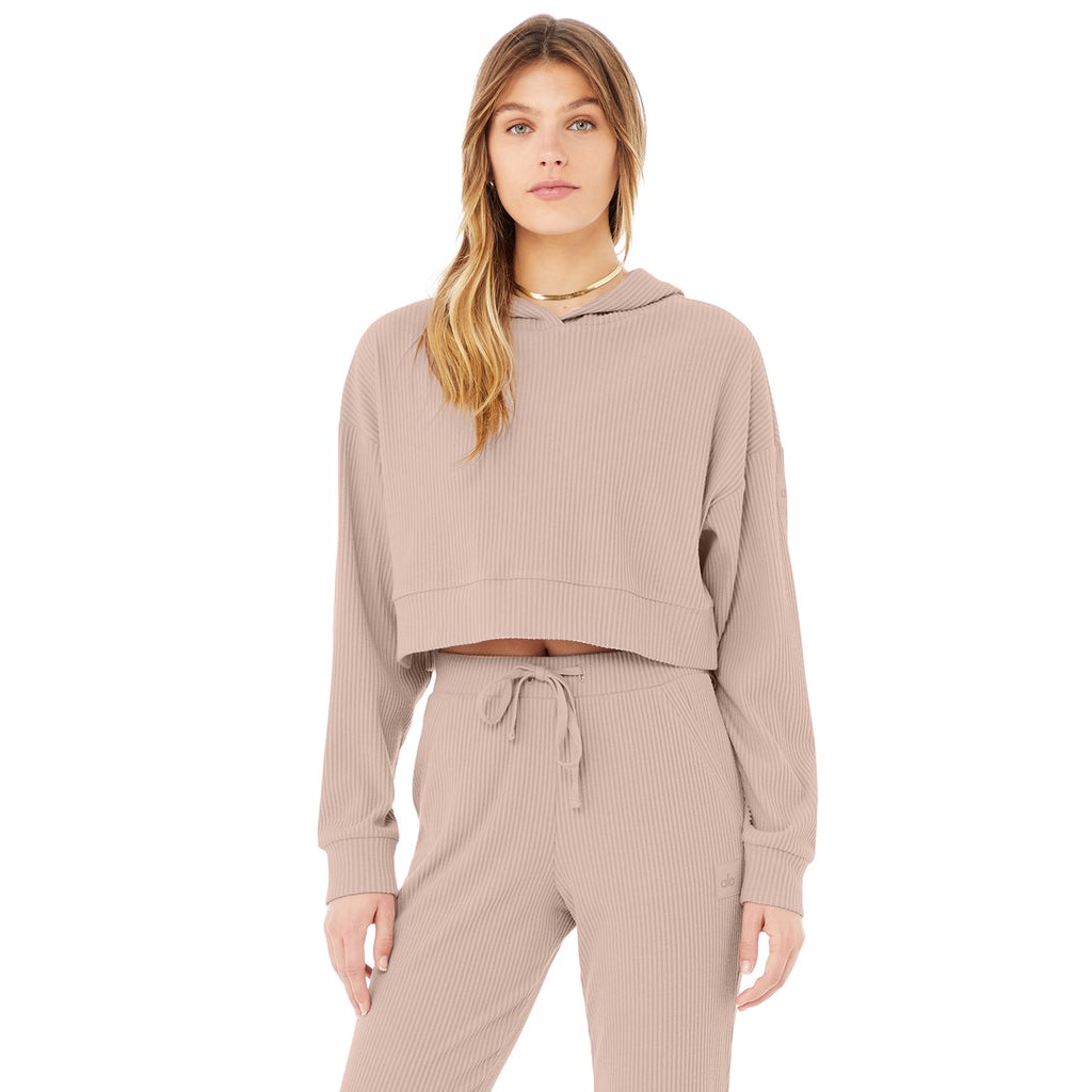Sudadera Con Capucha Alo Yoga Muse Mujer Rosas | DFZM53602