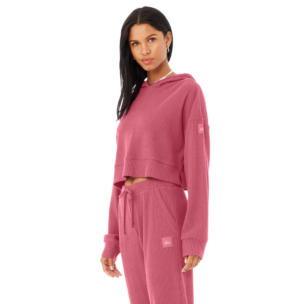 Sudadera Con Capucha Alo Yoga Muse Mujer Rosas | KIXJ43958