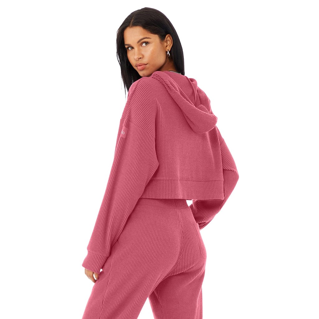 Sudadera Con Capucha Alo Yoga Muse Mujer Rosas | KIXJ43958
