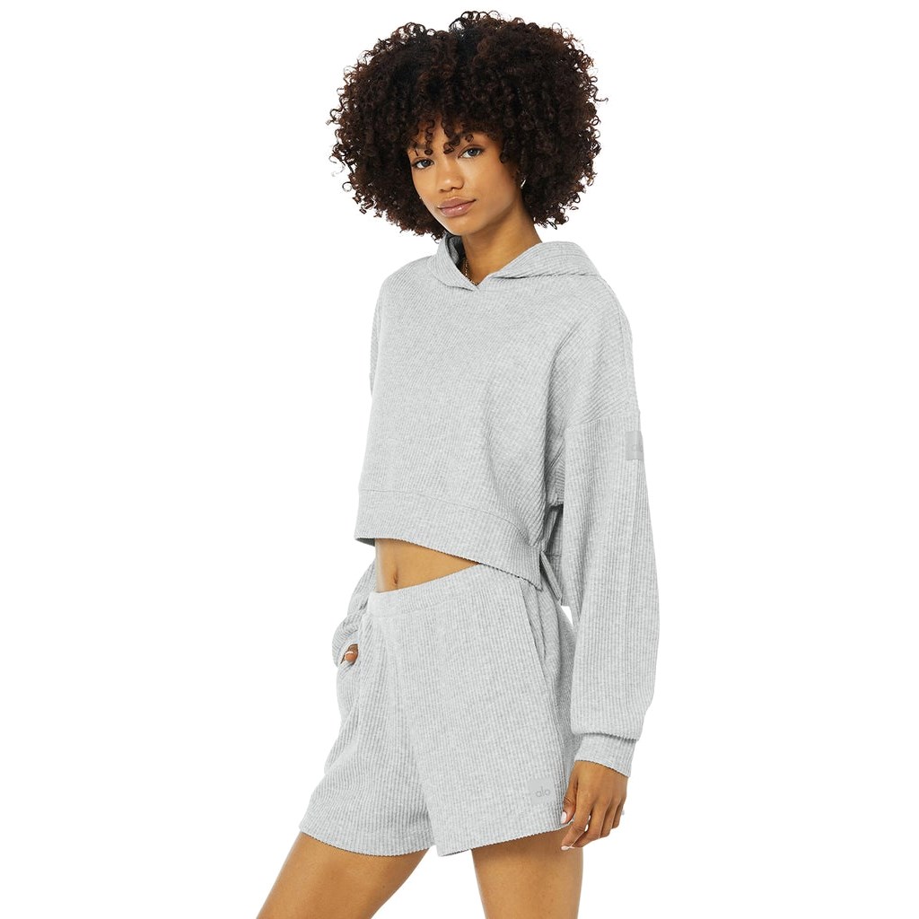 Sudadera Con Capucha Alo Yoga Muse Mujer Grises | MQDP95672