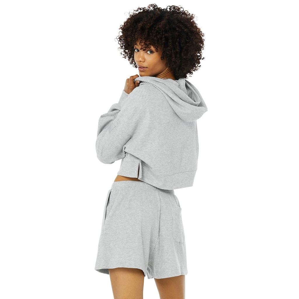 Sudadera Con Capucha Alo Yoga Muse Mujer Grises | MQDP95672