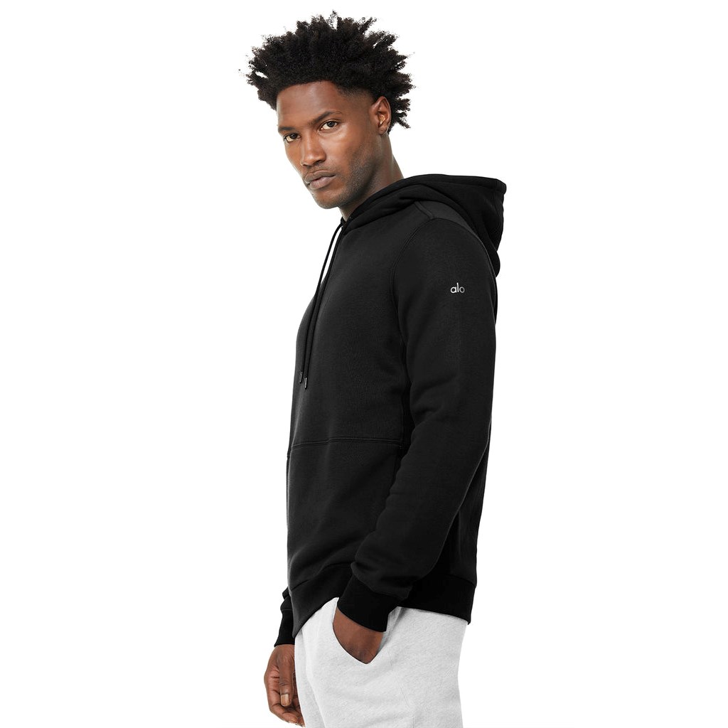 Sudadera Con Capucha Alo Yoga Runyon Hombre Negros | CORS96415