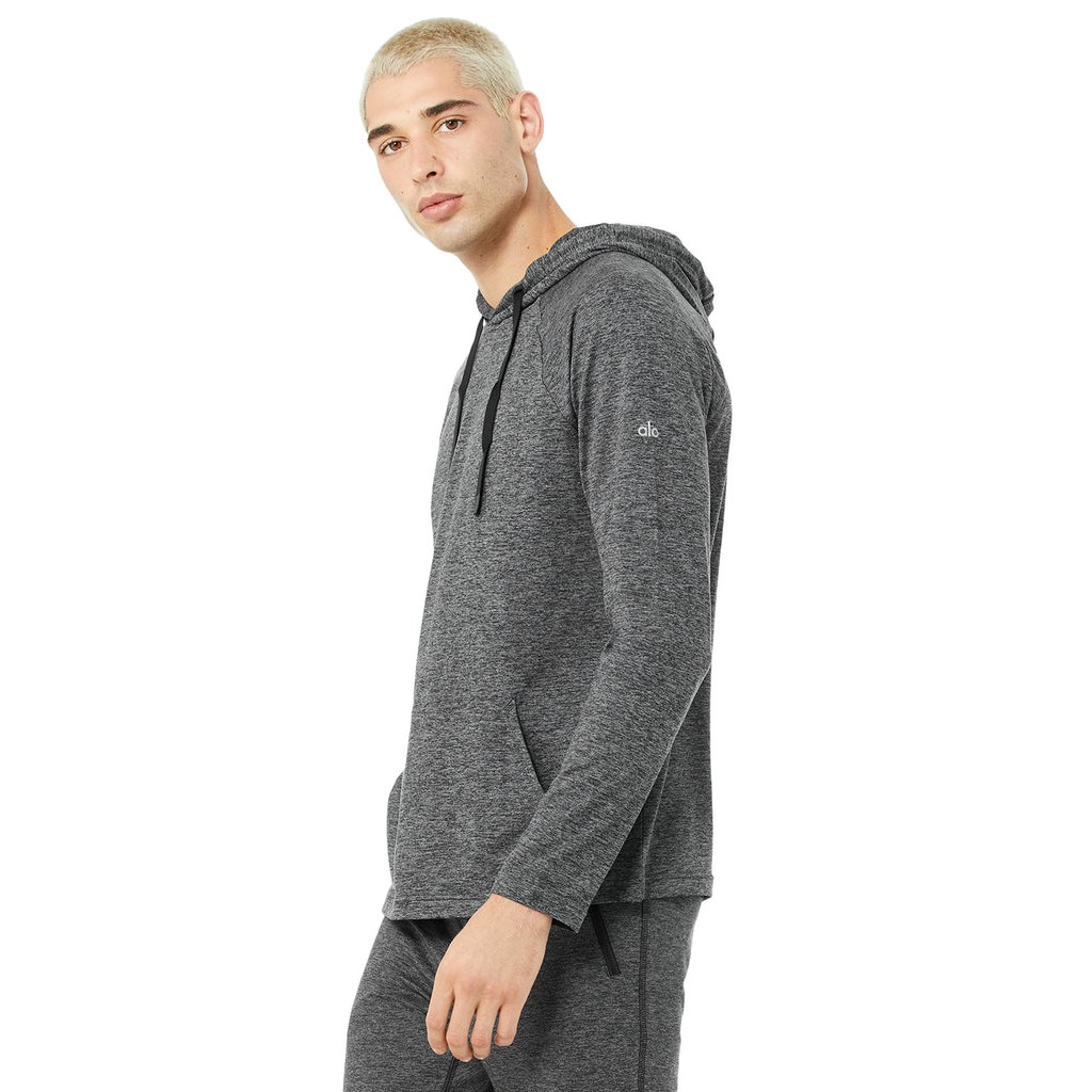 Sudadera Con Capucha Alo Yoga The Conquer Hombre Grises | BKHO24631