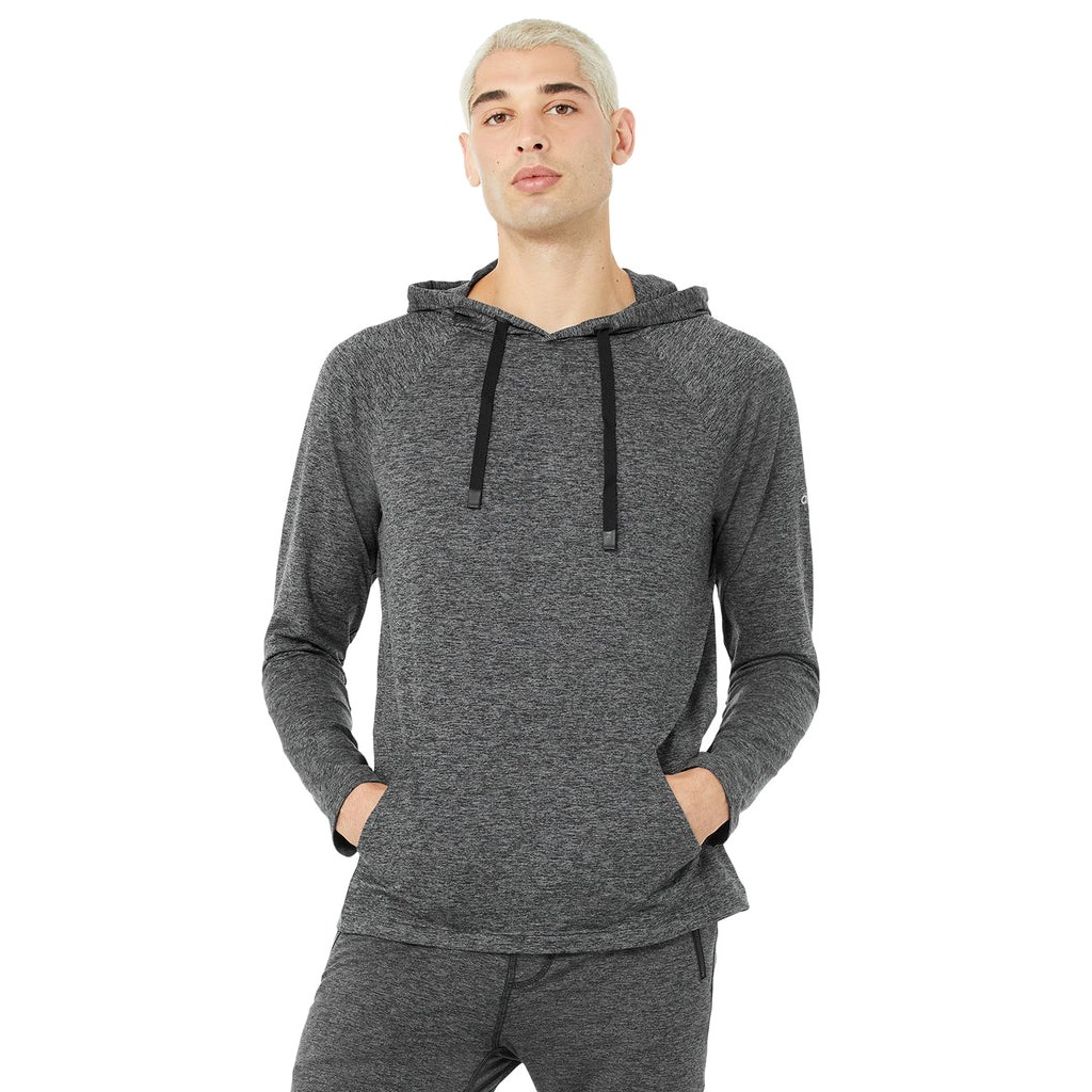 Sudadera Con Capucha Alo Yoga The Conquer Hombre Grises | BKHO24631