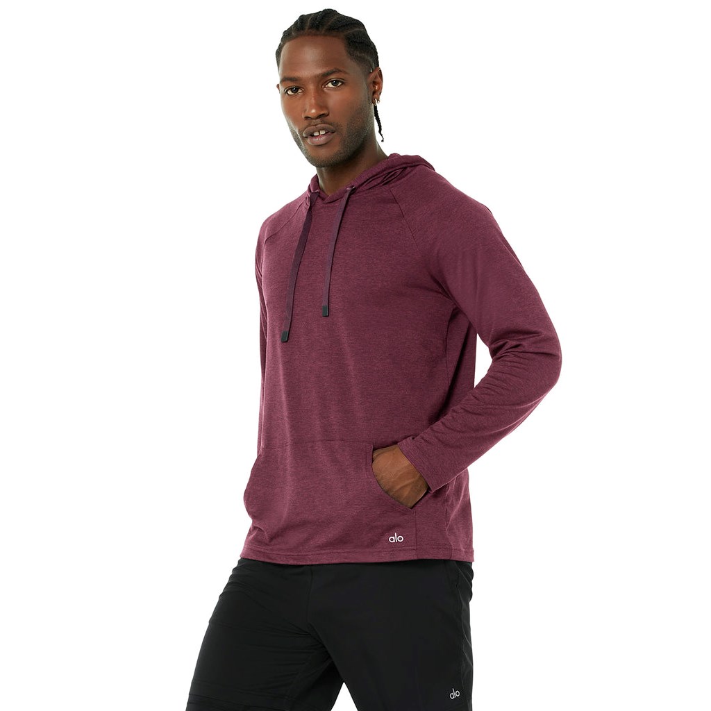 Sudadera Con Capucha Alo Yoga The Conquer Hombre Rojos | HIFD26351