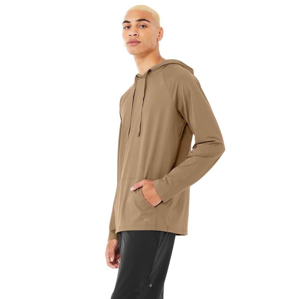 Sudadera Con Capucha Alo Yoga The Conquer Hombre Beige | KYHZ50826