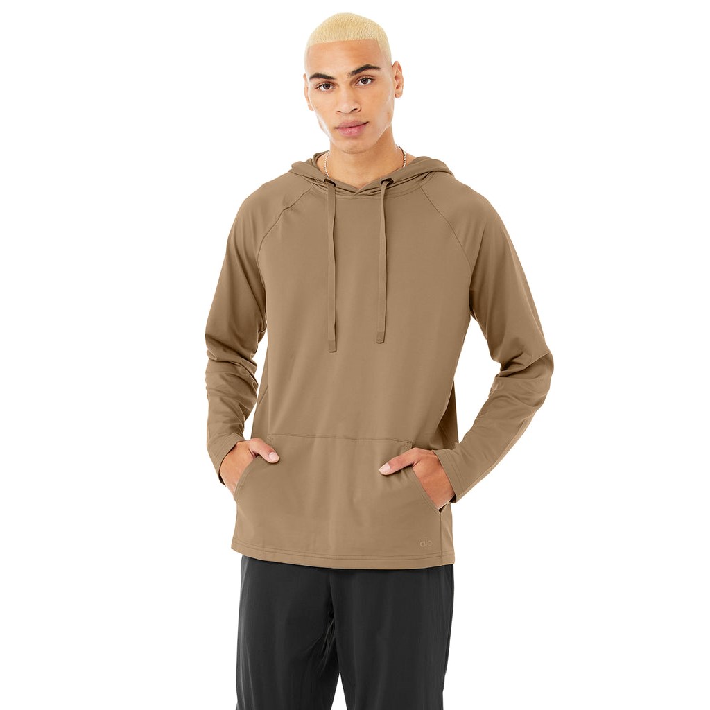 Sudadera Con Capucha Alo Yoga The Conquer Hombre Beige | KYHZ50826
