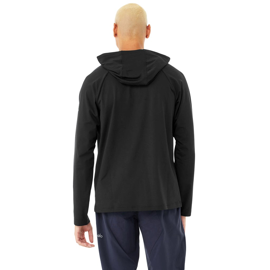 Sudadera Con Capucha Alo Yoga The Conquer Hombre Negros | MCYT86357
