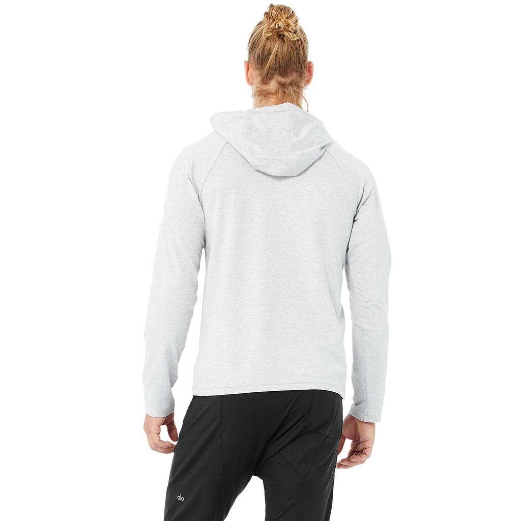 Sudadera Con Capucha Alo Yoga The Conquer Hombre Grises | NGCW06714