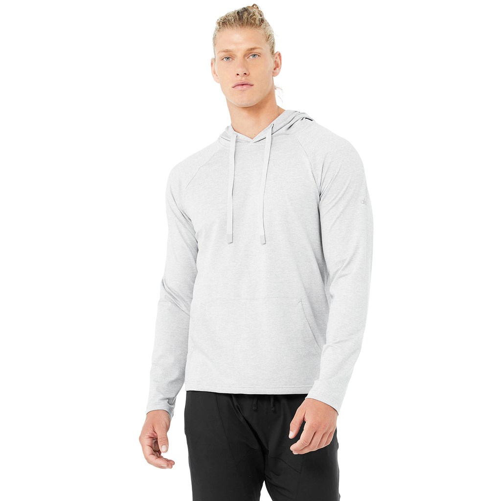 Sudadera Con Capucha Alo Yoga The Conquer Hombre Grises | NGCW06714