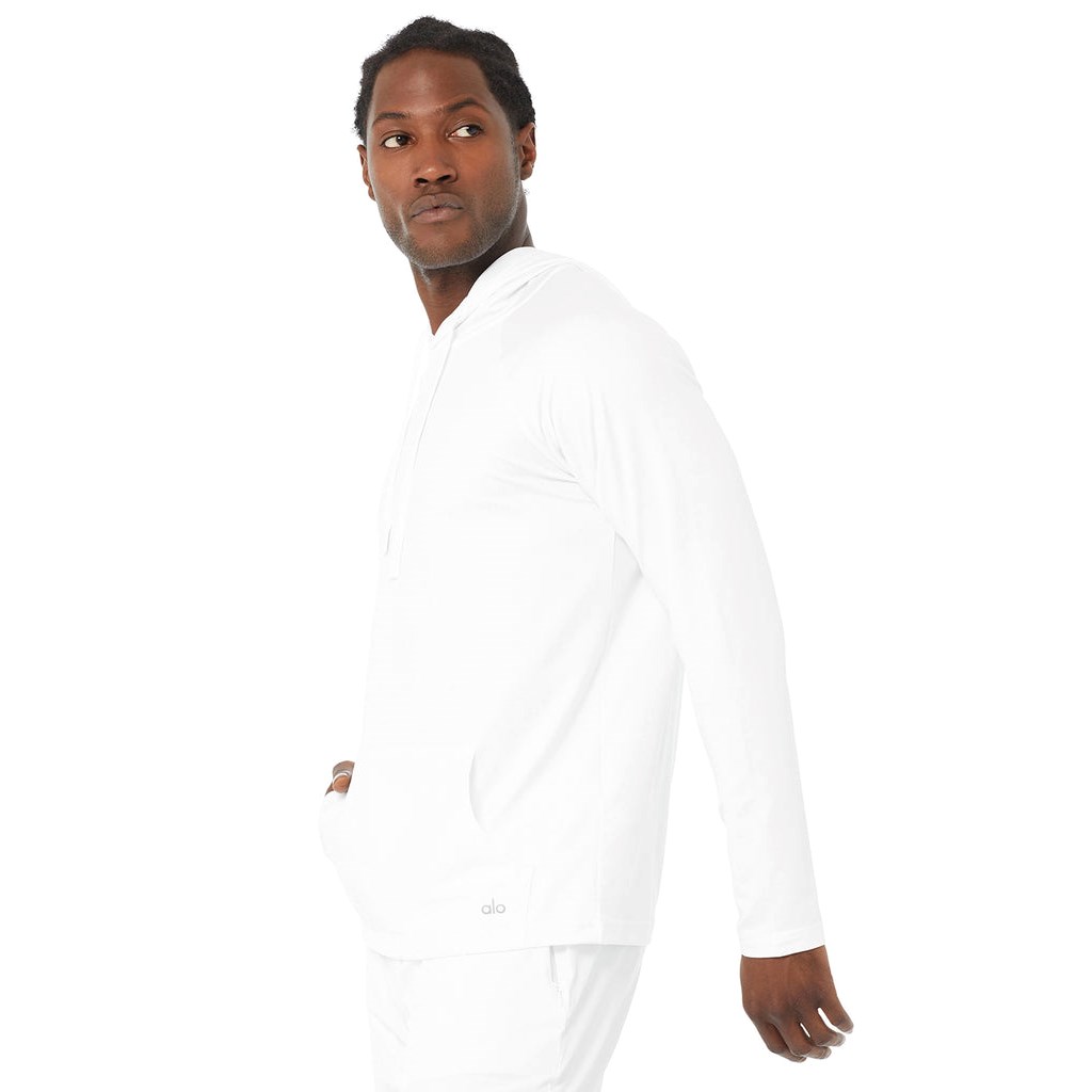 Sudadera Con Capucha Alo Yoga The Conquer Hombre Blancos | ZYNP12065