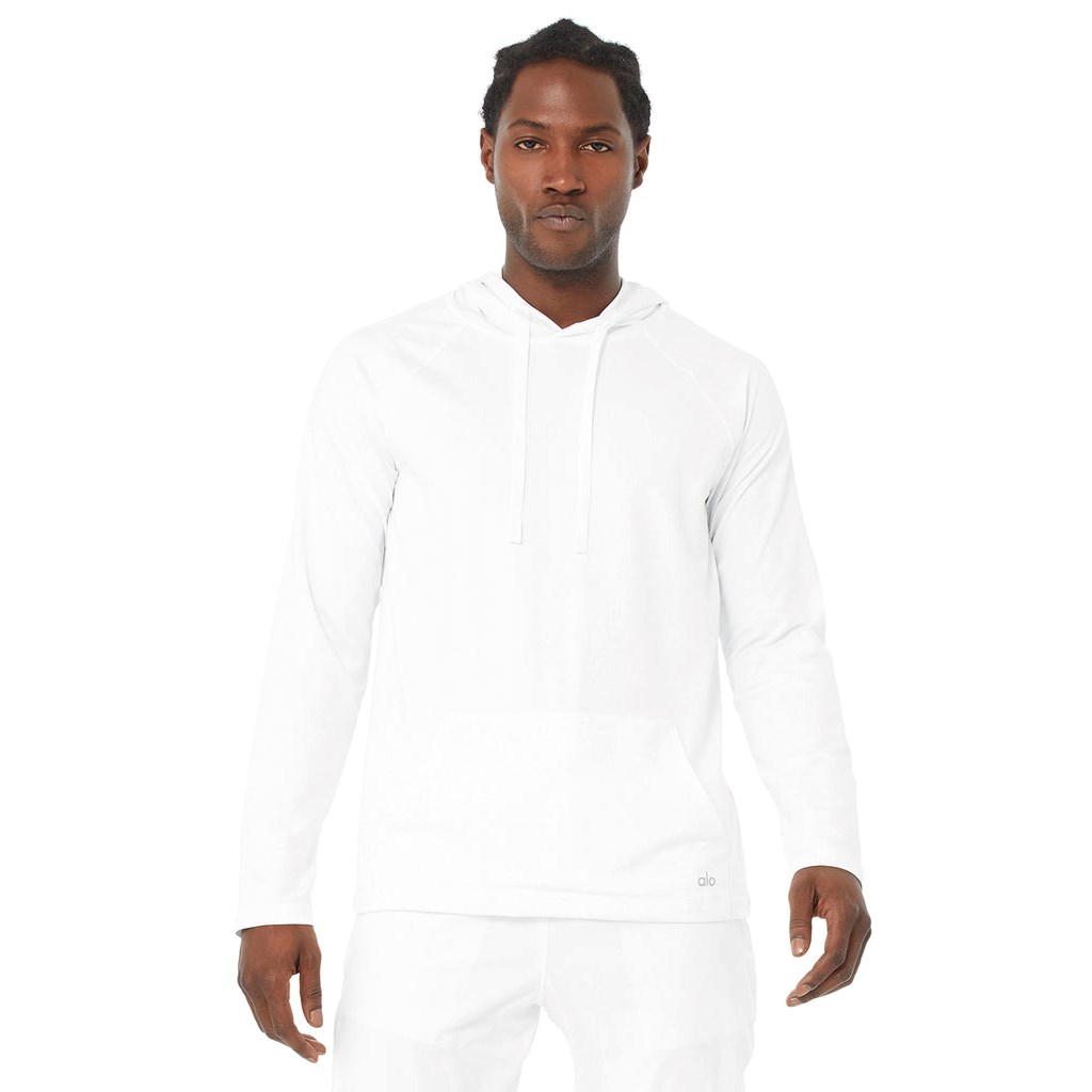 Sudadera Con Capucha Alo Yoga The Conquer Hombre Blancos | ZYNP12065