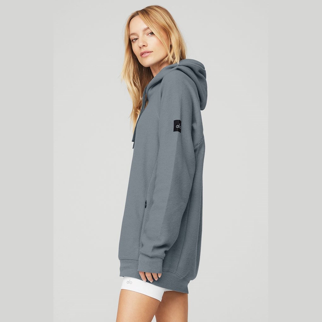 Sudadera Con Capucha Alo Yoga The Triumph Mujer Azules | MNHY59140