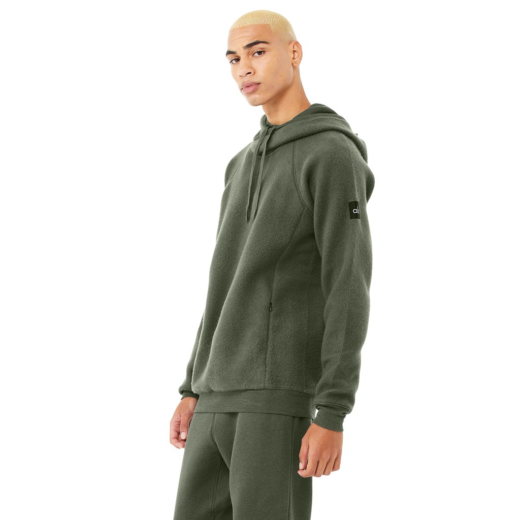 Sudadera Con Capucha Alo Yoga The Triumph Hombre Verdes | PSHE34687