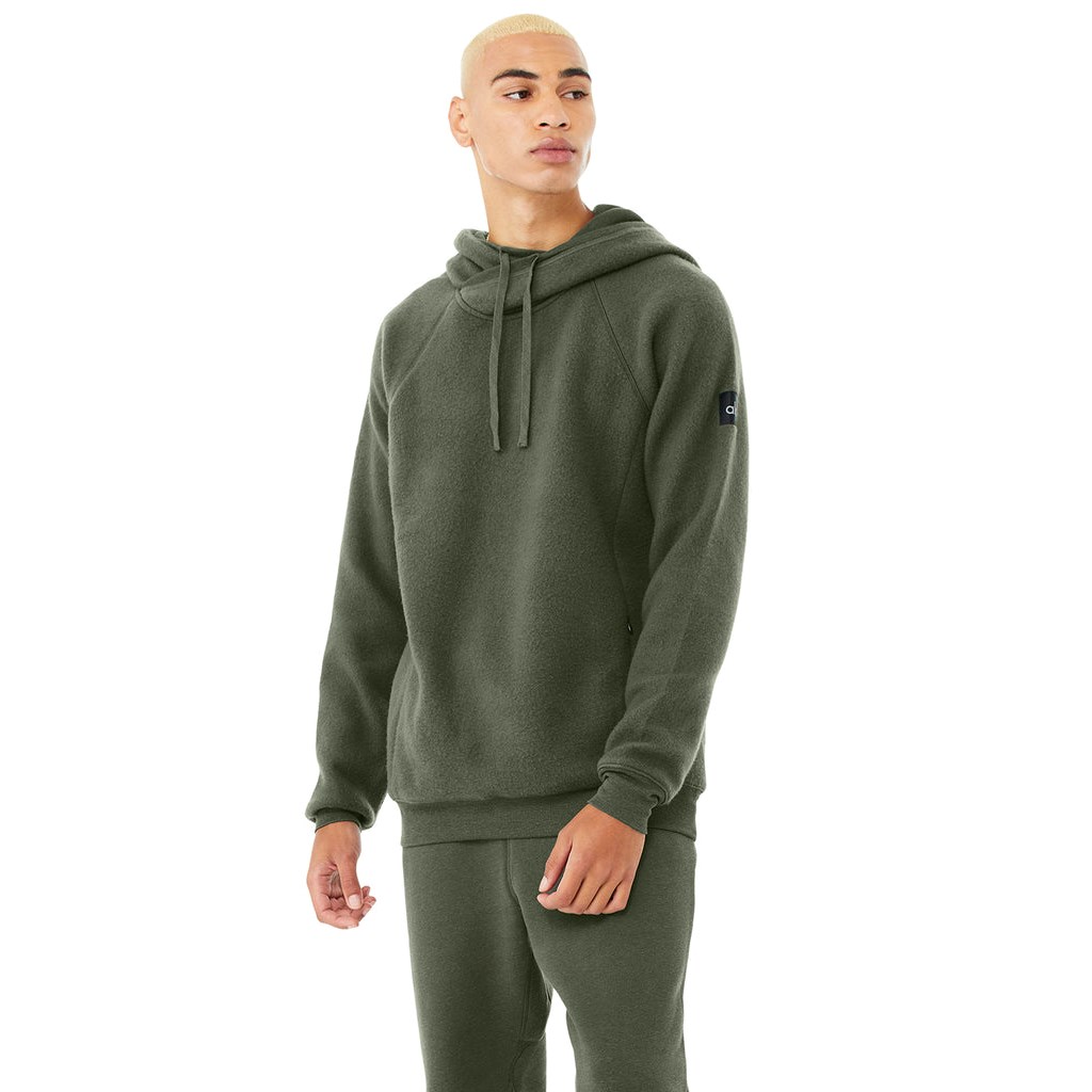 Sudadera Con Capucha Alo Yoga The Triumph Hombre Verdes | PSHE34687