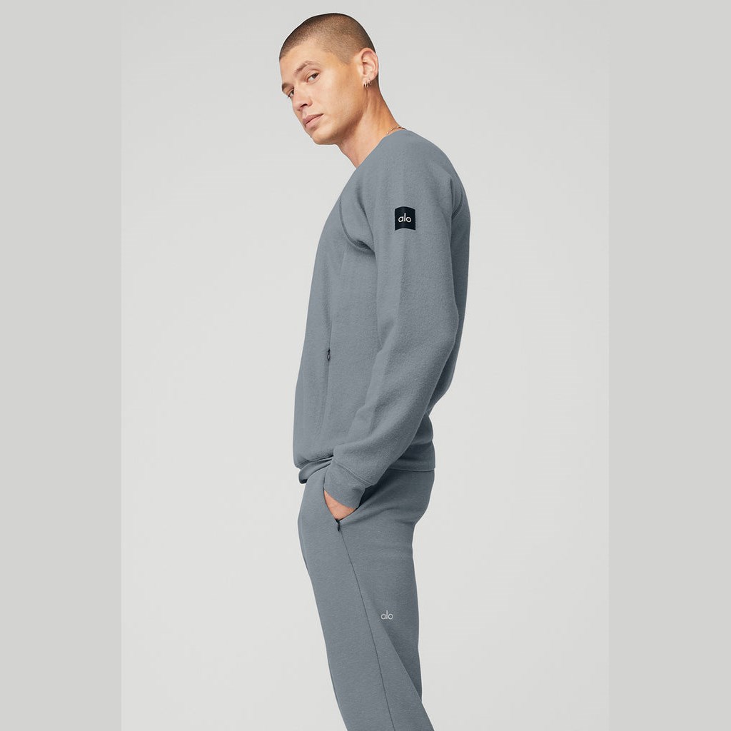 Sudadera Con Capucha Alo Yoga Triumph Crew Neck Hombre Azules | IDFP46521