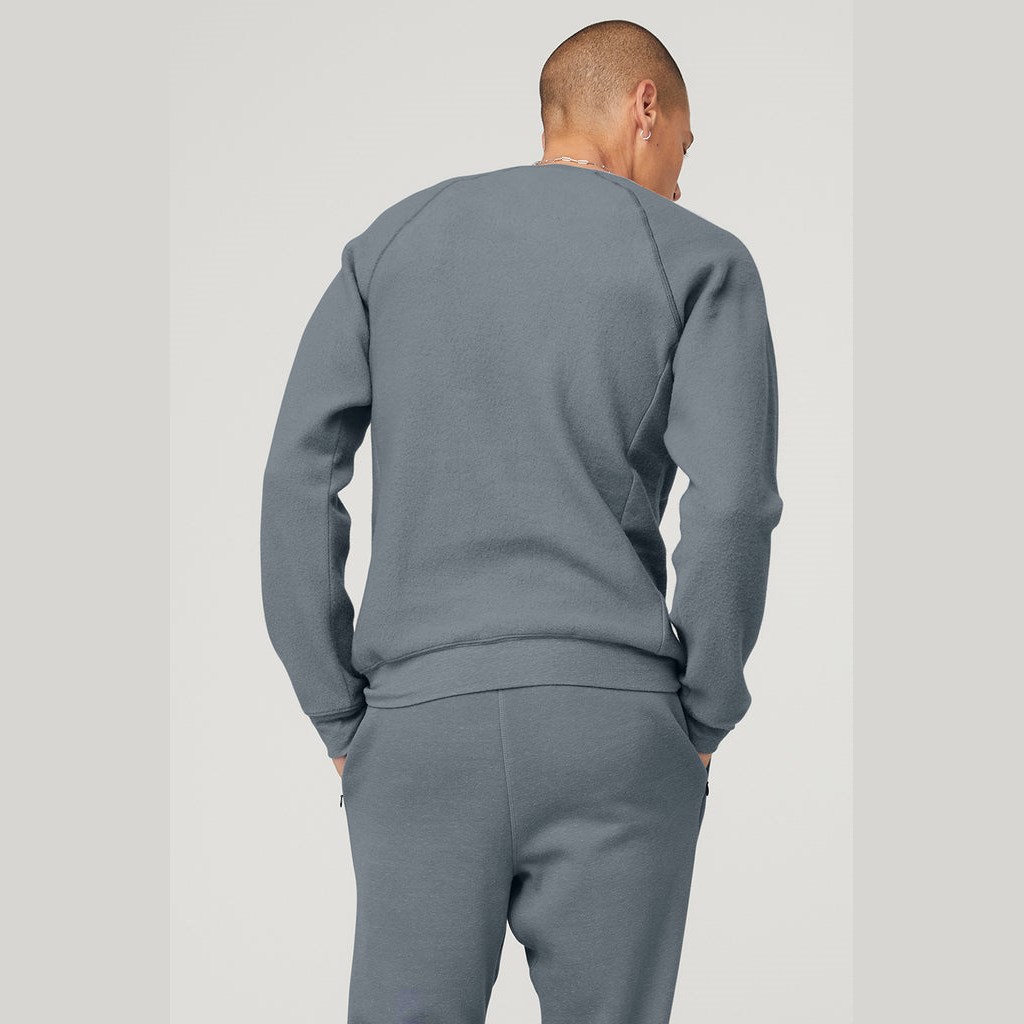 Sudadera Con Capucha Alo Yoga Triumph Crew Neck Hombre Azules | IDFP46521