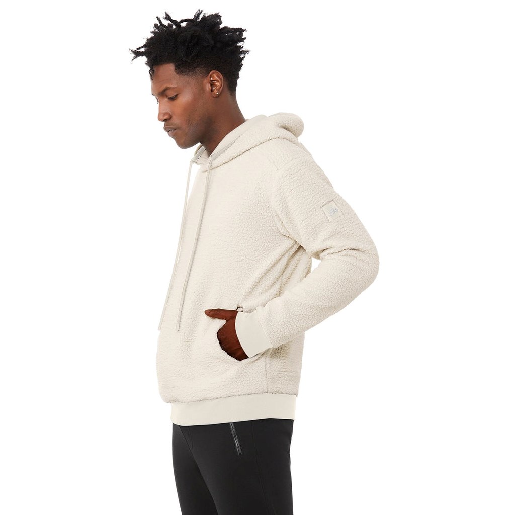 Sudadera Con Capucha Alo Yoga Unisex Sherpa Hombre Beige | KPOQ47930