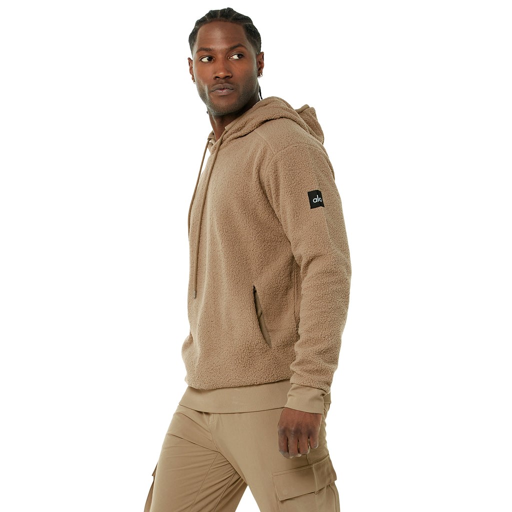 Sudadera Con Capucha Alo Yoga Unisex Sherpa Hombre Beige | OUMV53071