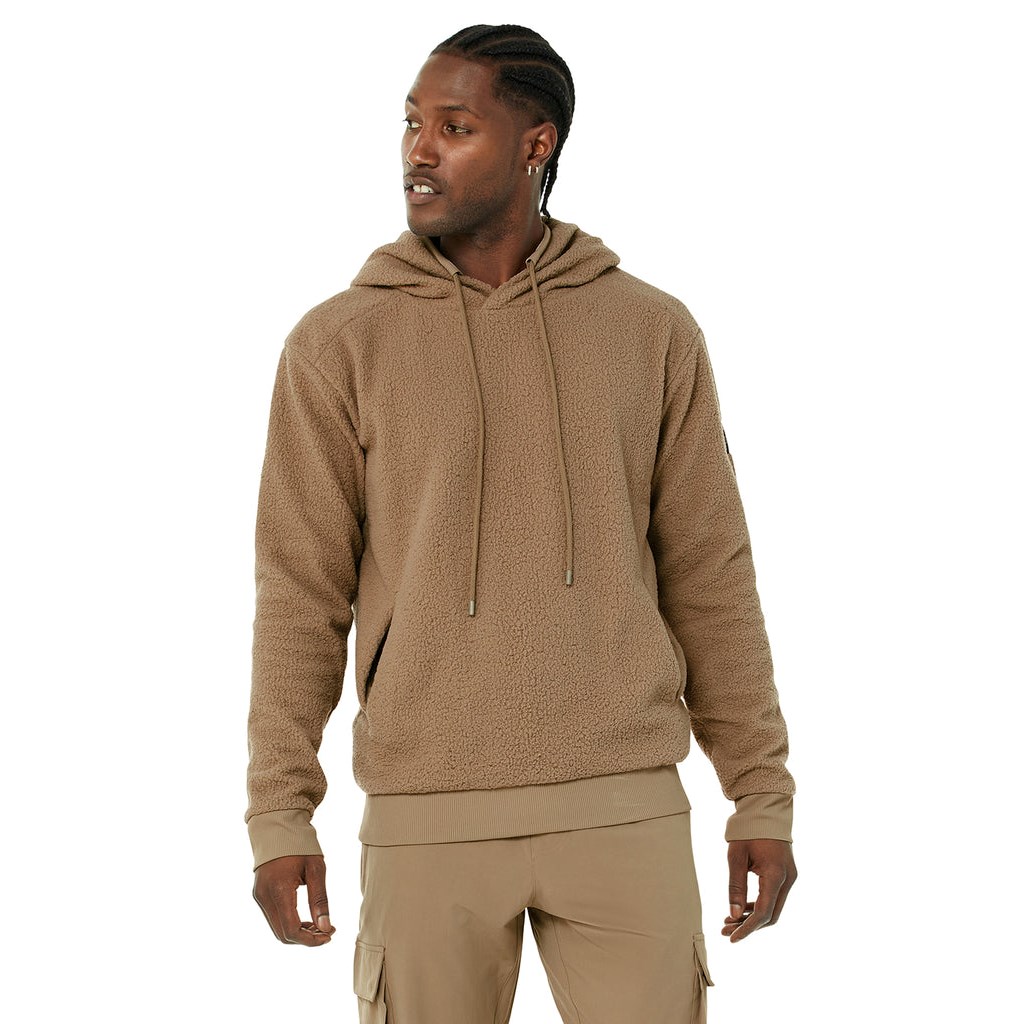 Sudadera Con Capucha Alo Yoga Unisex Sherpa Hombre Beige | OUMV53071