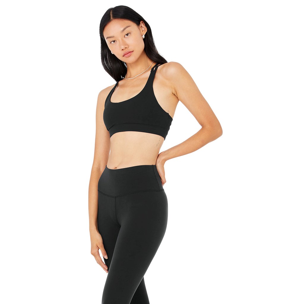 Sujetadores Deportivos Alo Yoga Airbrush Suspension Mujer Negros | IMGX74180