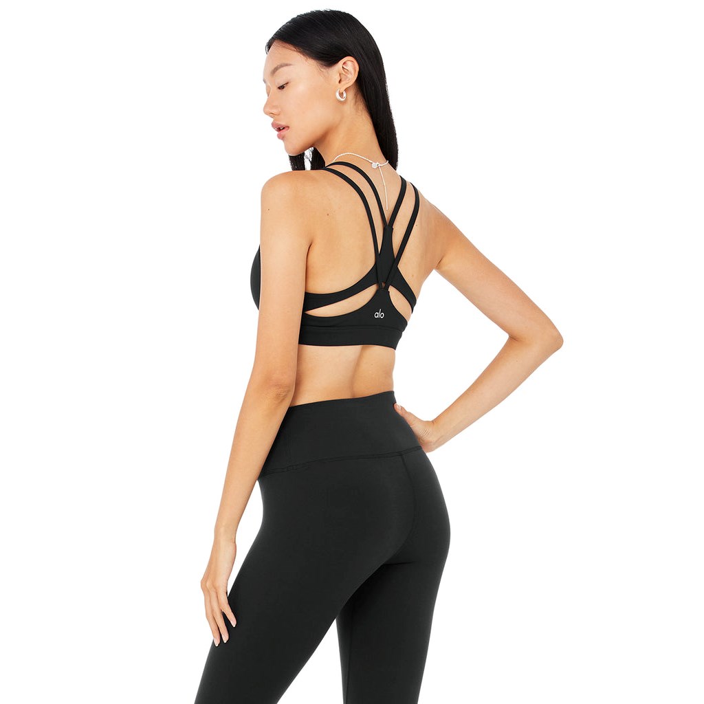 Sujetadores Deportivos Alo Yoga Airbrush Suspension Mujer Negros | IMGX74180
